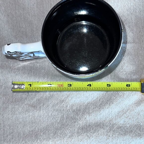 Colorful Farm Cow Mug With Cow Handle WHT GRN BLK Great Condition Great Gift - Picture 7 of 11